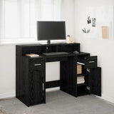 Bureau Met Led-Verlichting Hout Artisanaal Eiken