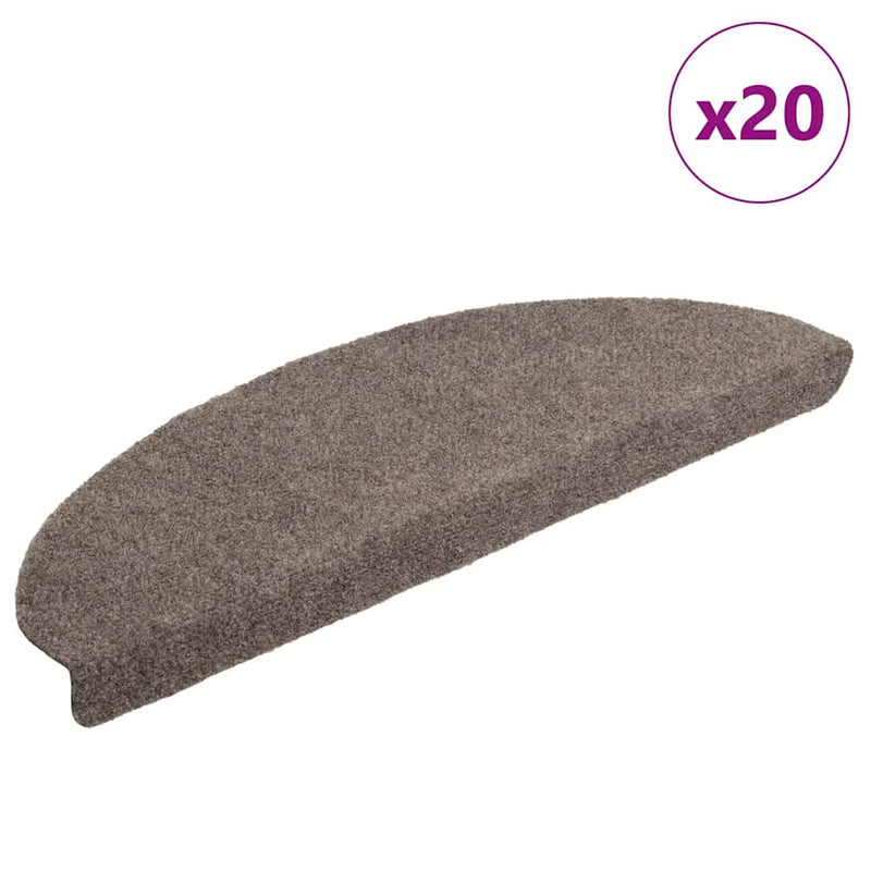Trapmatten Zelfklevend 5 Stuks Halfrond Beige