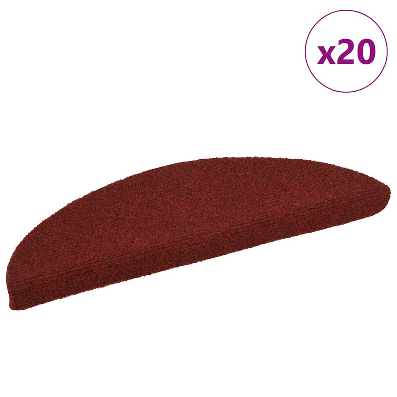 Trapmatten Zelfklevend 15 Stuks Bordeaux Rood Halfrond Bordeauxrood