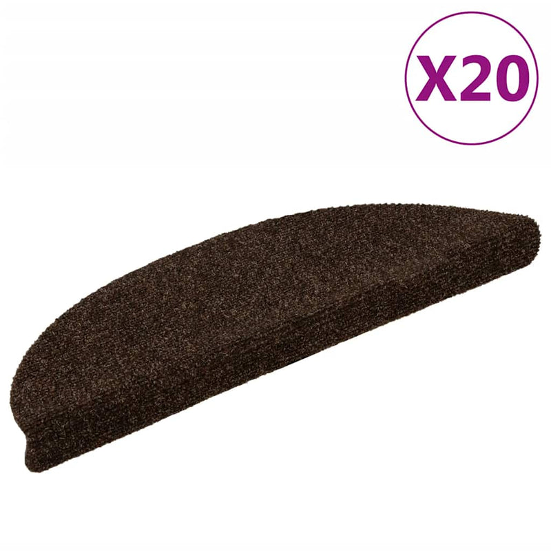 Trapmatten Zelfklevend 5 Stuks Halfrond Bruin
