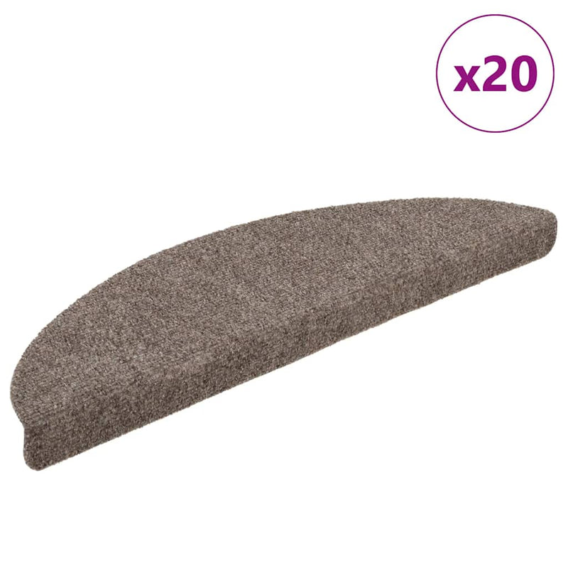 Trapmatten Zelfklevend 5 Stuks Halfrond Beige