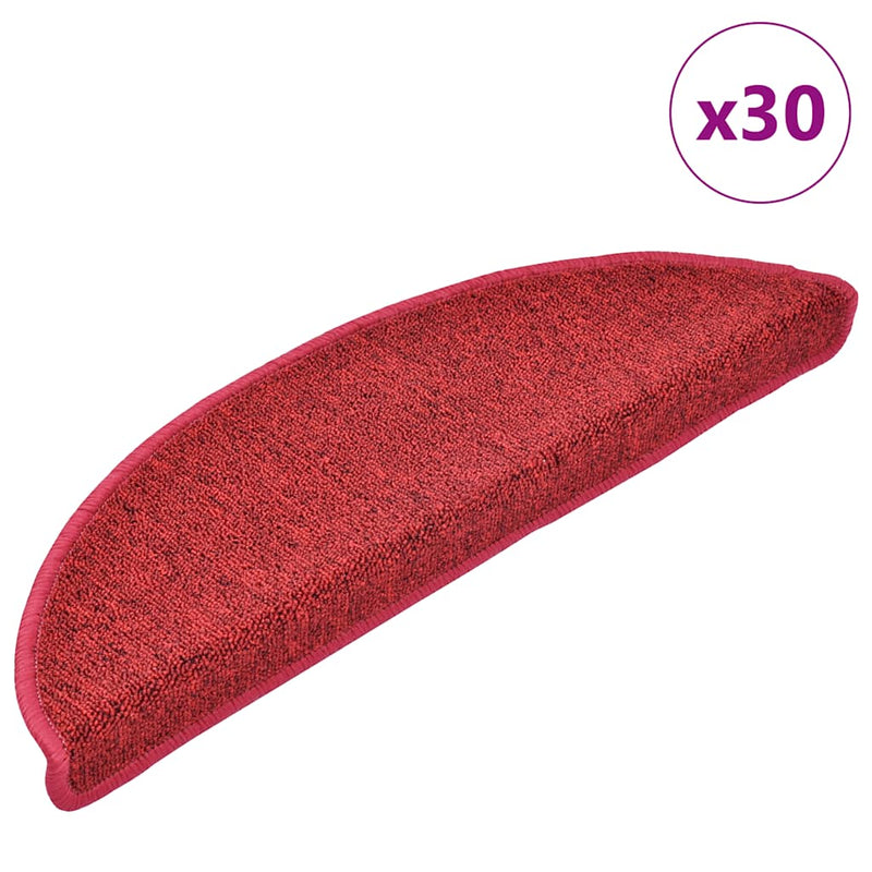 Trapmatten Bordeaux Halfrond Rood