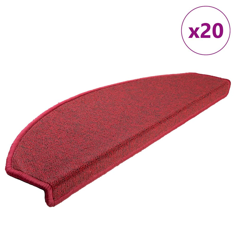 Trapmatten Bordeaux Halfrond Rood