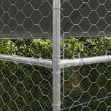 Hondenhok 2 Pcs Zilver 4 X 2 X 2 M Gegalvaniseerd Staal