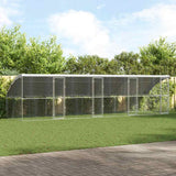 Hondenhok 2 Pcs Zilver 4 X 2 X 2 M Gegalvaniseerd Staal