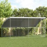 Hondenhok 2 Pcs Zilver 4 X 2 X 2 M Gegalvaniseerd Staal