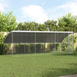 Hondenhok 2 Pcs Zilver 4 X 2 X 2 M Gegalvaniseerd Staal