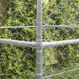 Hondenhok 2 Pcs Zilver 4 X 2 X 2 M Gegalvaniseerd Staal