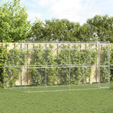 Hondenhok 2 Pcs Zilver 4 X 2 X 2 M Gegalvaniseerd Staal