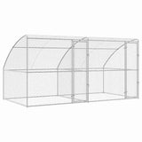Hondenhok 2 Pcs Zilver 4 X 2 X 2 M Gegalvaniseerd Staal