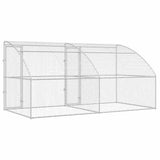 Hondenhok 2 Pcs Zilver 4 X 2 X 2 M Gegalvaniseerd Staal