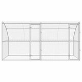 Hondenhok 2 Pcs Zilver 4 X 2 X 2 M Gegalvaniseerd Staal