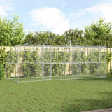 Hondenhok 2 Pcs Zilver 4 X 2 X 2 M Gegalvaniseerd Staal