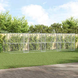 Hondenhok 2 Pcs Zilver 4 X 2 X 2 M Gegalvaniseerd Staal