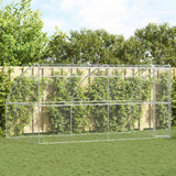 Hondenhok 2 Pcs Zilver 4 X 2 X 2 M Gegalvaniseerd Staal