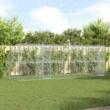 Hondenhok 2 Pcs Zilver 4 X 2 X 2 M Gegalvaniseerd Staal