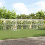 Hondenhok 2 Pcs Zilver 4 X 2 X 2 M Gegalvaniseerd Staal