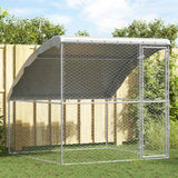 Hondenhok 2 Pcs Zilver 4 X 2 X 2 M Gegalvaniseerd Staal