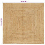 Vloerkleden Naturel 120 X 120 Cm Jute