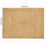 Vloerkleden Naturel 120 X 170 Cm Jute