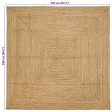 Vloerkleden Naturel 240 X 240 Cm Jute