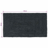 Vloerkleden Rechthoekig Donkergrijs 60 X 110 Cm Jute