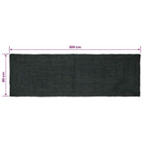 Vloerkleden Rechthoekig Donkergrijs 80 X 200 Cm Jute