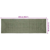 Vloerkleden Rechthoekig Olijfgroen 80 X 250 Cm Jute