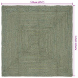 Vloerkleden Rechthoekig Olijfgroen 120 X 120 Cm Jute