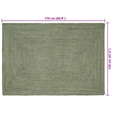 Vloerkleden Rechthoekig Olijfgroen 120 X 170 Cm Jute
