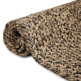 Vloerkleden Naturel En Zwart 60 X 300 Cm Jute