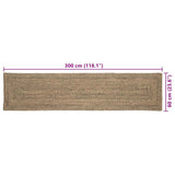 Vloerkleden Naturel En Zwart 60 X 300 Cm Jute