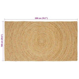 Vloerkleden Rechthoekig Bruin 100 X 200 Cm Jute