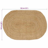 Vloerkleden Naturel 122 X 183 Cm Jute
