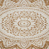 Vloerkleden Bloemen Natuurlijk Met Witte Print