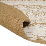 Vloerkleden Bloemen Natuurlijk Met Witte Print