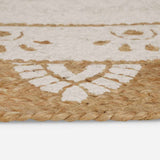 Vloerkleden Bloemen Natuurlijk Met Witte Print