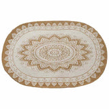Vloerkleden Bloemen Natuurlijk Met Witte Print