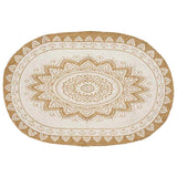 Vloerkleden Bloemen Natuurlijk Met Witte Print