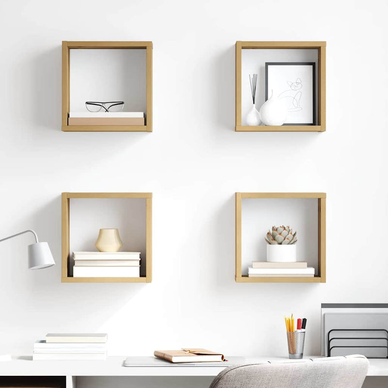 Wandschappen Kubus 6St 30X15X30Cm Bewerkt Hout Artisanaal Eiken Artisanaal Eikenkleurig