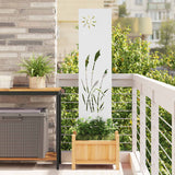 Tuin Privacy Screen Fretwerk Koudgewalst Staal Wit