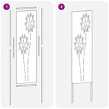 Tuin Privacy Screen Fretwerk Koudgewalst Staal Wit