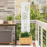 Tuin Privacy Screen Fretwerk Koudgewalst Staal Wit
