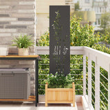Tuin Privacy Screen Koudgewalst Staal Zwart