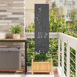 Tuin Privacy Screen Antraciet 32 X 140 Cm Koudgewalst Staal Wit