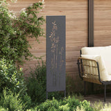 Tuin Privacy Screen Antraciet 32 X 140 Cm Koudgewalst Staal Wit