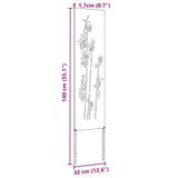 Tuin Privacy Screen Antraciet 32 X 140 Cm Koudgewalst Staal Wit