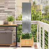 Tuin Privacy Screen Bloemen Zilver Roestvrij Staal