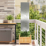 Tuin Privacy Screen Zilver Gegalvaniseerd Staal