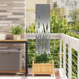 Tuin Privacy Screen Bloemen Zilver Roestvrij Staal